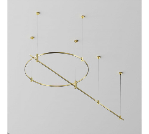 Основание круглое+прямое  на тросовых подвесах Hang для трековых светильников Maytoni Technical Flarity TFC-Flar-H05-BS