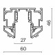Шинопровод встраиваемый для натяжного потолка Maytoni Technical TRX034-SCHN-423B