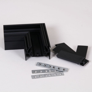 Магнитный шинопровод для натяжных потолков (гарпун) Reluce RL 06301 corner connector BK