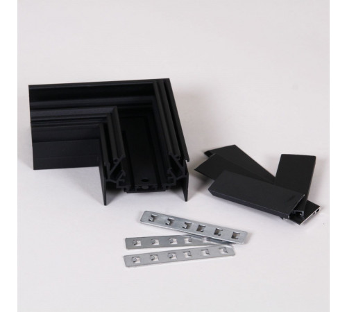 Магнитный шинопровод для натяжных потолков (гарпун) Reluce RL 06301 corner connector BK