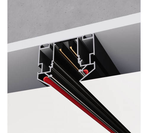 Шинопровод однофазный под натяжной потолок ST Luce Skyline 220 (Заглушки 2+2 в ком) ST046.419.02