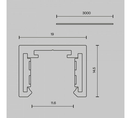 Шинопровод накладной Maytoni Technical Exility X TRX239-413B