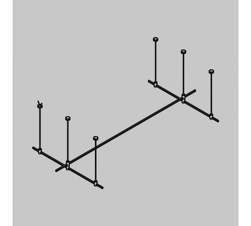 Основание двухуровневое на тросовых подвесах Hang для трековых светильников Maytoni Technical Flarity TFC-Flar-H07-BS
