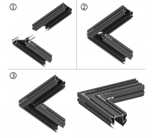 Шинопровод для натяжного потолка 2м, в комплекте соединительная планка 4шт Novotech Port Vector 135304