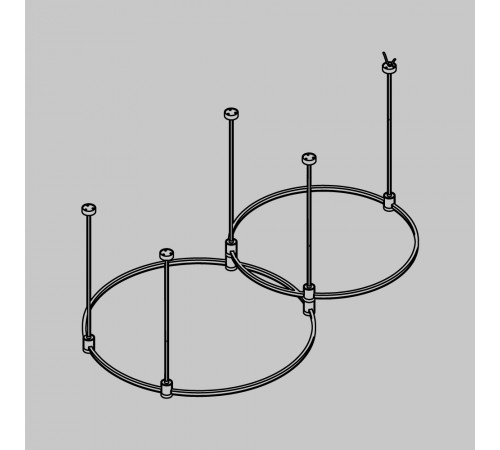 Основание Medium круглое двухуровневое на жестких подвесах для трековых светильников Maytoni Technical Flarity TFC-Flar-M01-B