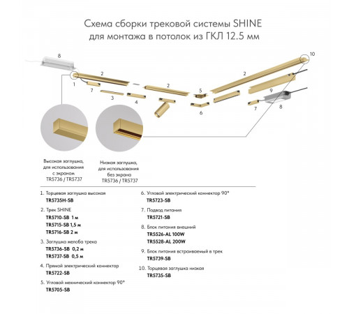 Шинопровод магнитный встраиваемый для ГКЛ Denkirs Shine Hide TR5702-SB Шинопровод магнитный встраиваемый для ГКЛ Denkirs Shine Hide TR5702-SB