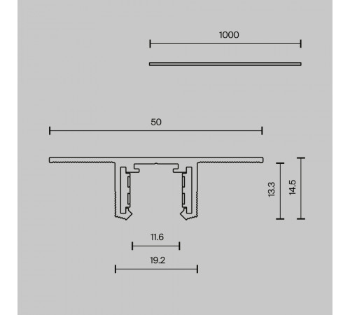 Шинопровод Maytoni Technical Busbar trunkings Exility X TRX239-421.12B