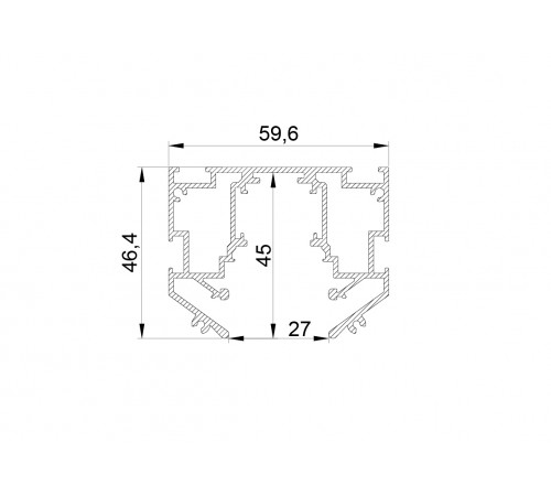 Шинопровод 48V д/натяжного потолка 2 метра Lightstar Uno Pro 509427