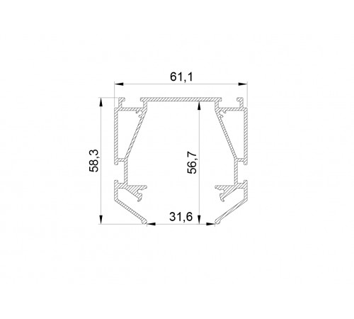 Профиль алюминиевый в натяжной потолок Teta Lightstar 505430