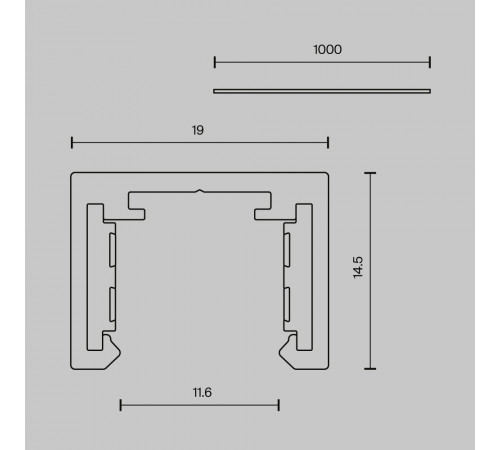 Шинопровод Maytoni Technical Busbar trunkings Exility X TRX239-411B