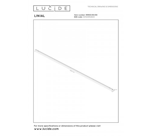 Шинопровод Lucide Linial 55900/00/08