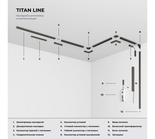 Шинопровод магнитный накладной Elektrostandard Titan Line 85227/00 4690389219092 a072147