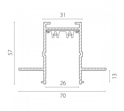 Шинопровод PRO 220V, 2 метра Lightstar Teta Pro 505226