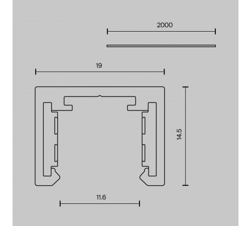 Шинопровод накладной Maytoni Technical Exility X TRX239-412B