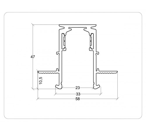 Шинопровод встраиваемый под ГКЛ 9,5мм Ambrella Light Magnetic Standard GL3331-9.5