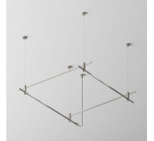 Основание квадратное двухуровневое на тросовых подвесах Hang для трековых светильников Maytoni Technical Flarity TFC-Flar-H08-PT