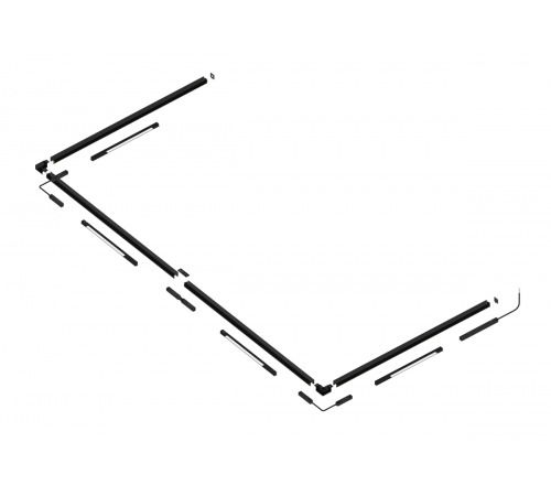 Шинопровод магнитный накладной Crystal Lux CLT 0.114 01 L2000 BL