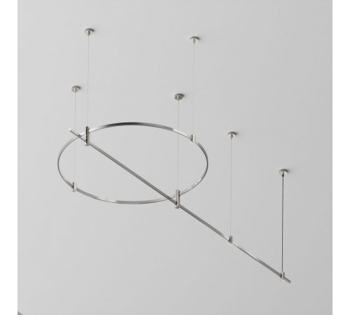 Основание круглое+прямое  на тросовых подвесах Hang для трековых светильников Maytoni Technical Flarity TFC-Flar-H05-PT