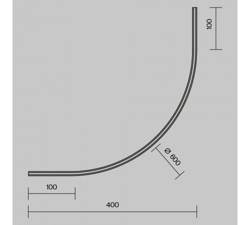 Шинопровод Maytoni Technical TRA184-R600-11B-1