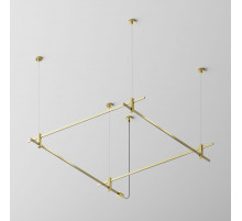 Основание квадратное двухуровневое на тросовых подвесах Hang для трековых светильников Maytoni Technical Flarity TFC-Flar-H08-BS