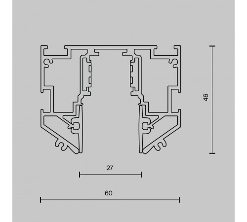 Шинопровод встраиваемый для натяжного потолка Maytoni Technical TRX034-SCHN-422B