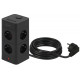 Сетевой фильтр ЭРА TWR-8es-1,5m-4USB-B башня с защитой заземлением с выключателем 8 розеток+4xUSBA+C 1,5м 16А черный Б0069072