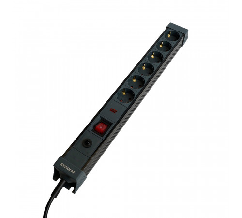 Сетевой фильтр 6-местный с/з Stekker Techno HM22-61-02 50159 Сетевой фильтр 6-местный с/з Stekker Techno HM22-61-02 50159