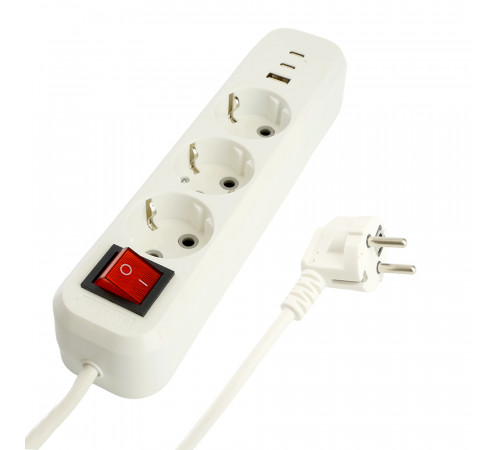 Удлинитель 3-местный с/з с выключателем Stekker Home HM071-31-05 50138 Удлинитель 3-местный с/з с выключателем Stekker Home HM071-31-05 50138