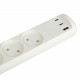 Удлинитель Эра U-3-3m-USB-W 3 розетки + 3xUSB A+C 3м 10А белый