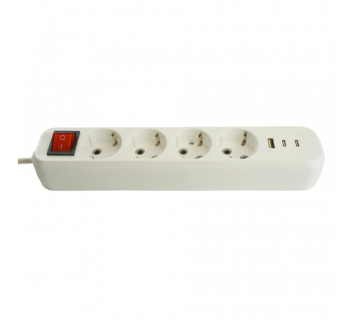 Удлинитель 4-местный с/з с выключателем Stekker Home HM071-41-03 50140 Удлинитель 4-местный с/з с выключателем Stekker Home HM071-41-03 50140