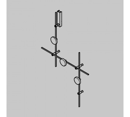 Готовая конструкция настенная прямая со светильниками Plato 3 шт. и блоком питания Maytoni Technical Flarity TFC-Flar-W01-B
