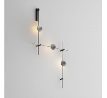 Готовая конструкция настенная прямая со светильниками Plato 3 шт. и блоком питания Maytoni Technical Flarity TFC-Flar-W01-B