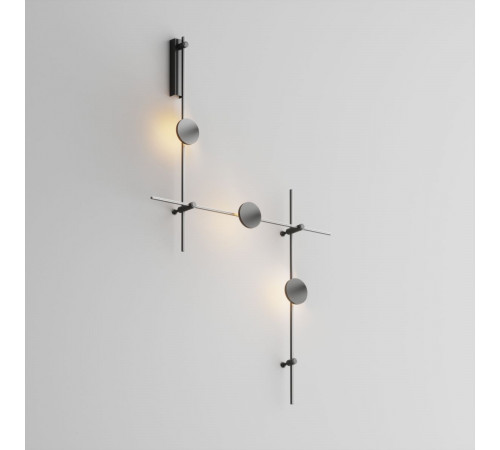 Готовая конструкция настенная прямая со светильниками Plato 3 шт. и блоком питания Maytoni Technical Flarity TFC-Flar-W01-B