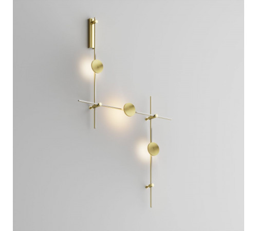 Готовая конструкция настенная прямая со светильниками Plato 3 шт. и блоком питания Maytoni Technical Flarity TFC-Flar-W01-BS