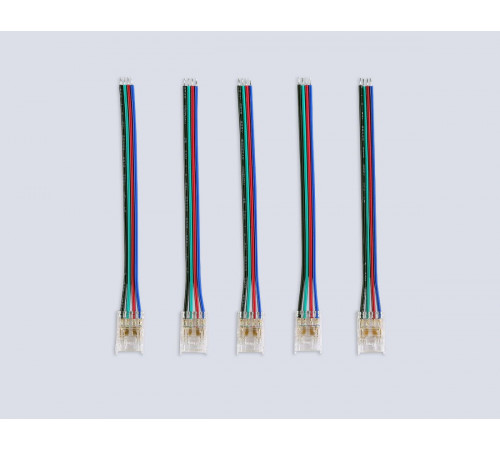 Соединитель гибкий односторонний COB RGB 12/24V для лент 10mm (4 конт.) (5шт. в комплекте) GS7411