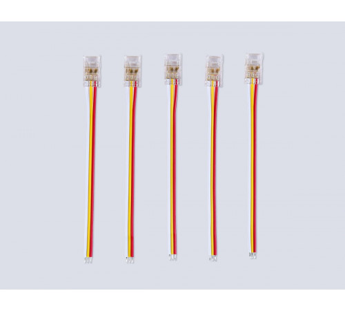 Соединитель гибкий односторонний Ambrella Light Illumination COB CCT 12/24V для лент 8mm (3 конт.) (5шт. в комплекте) GS7406