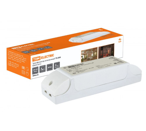 Трансформатор электронный диммируемый TDM Electric 12V 70-200W IP33 16,7A ТЭ-200 SQ0360-0013 Трансформатор электронный диммируемый TDM Electric 12V 70-200W IP33 16,7A ТЭ-200 SQ0360-0013