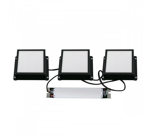Встраиваемый светильник Uniel ULP-1010-20W/4000K IP54 GRILYATO OPAL BLACK KIT03 UL-00012836