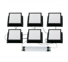 Встраиваемый светильник Uniel ULP-1010-42W/4000K IP54 GRILYATO OPAL BLACK KIT06 UL-00012834