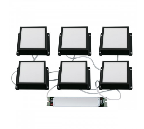 Встраиваемый светильник Uniel ULP-1010-42W/4000K IP54 GRILYATO OPAL BLACK KIT06 UL-00012834