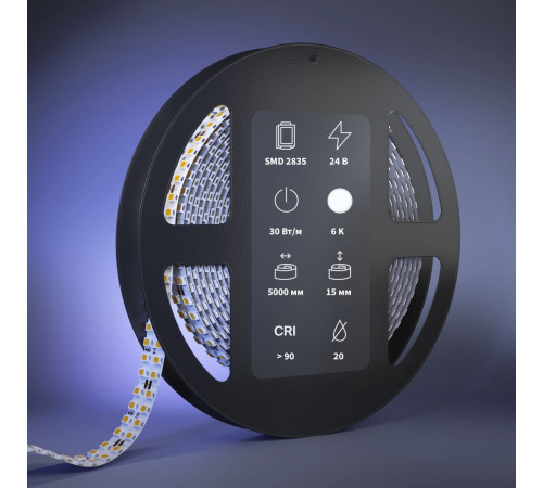 Светодиодная лента Maytoni Led Strip 24В 2835 30Вт/м 6000К 5м IP 20 201328