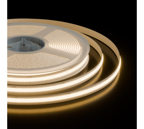 Светодиодная лента Apeyron 24В, 10 Вт/м, 700 лм/м, 3000К, COB, 528 д/м, CRI90+, Free Cut, IP20, 5м 00-397