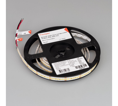 Светодиодная лента Arlight RT-A240-10mm 24V Warm3000 (22 W/m, IP20, 5m) (высок.эфф.150 лм/Вт) 038745(1)