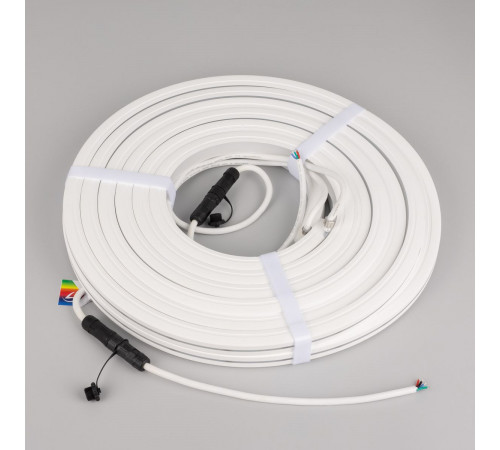Светодиодная лента герметичная Arlight MOONLIGHT-PRO-TOP-X360-16x16mm 24V RGB (12 W/m, IP67, 10m, wire x2) (Вывод боковой) 054975