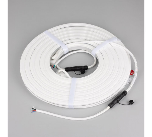 Светодиодная лента герметичная Arlight MOONLIGHT-PRO-TOP-X336-16x16mm 24V RGBW-Day (12 W/m, IP67, 10m, wire x2) (Вывод боковой) 054982