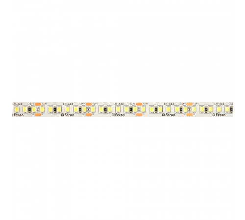 Светодиодная лента 24V Feron LS502, 180*SMD2835, 16W/m, IP20, 4000К (нейтральный белый) 53090