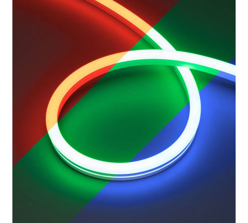 Светодиодная лента герметичная Arlight MOONLIGHT-PRO-SIDE-X360-12x24mm 24V RGB (12 W/m, IP68, 10m, wire x2) (Вывод прямой) 055328