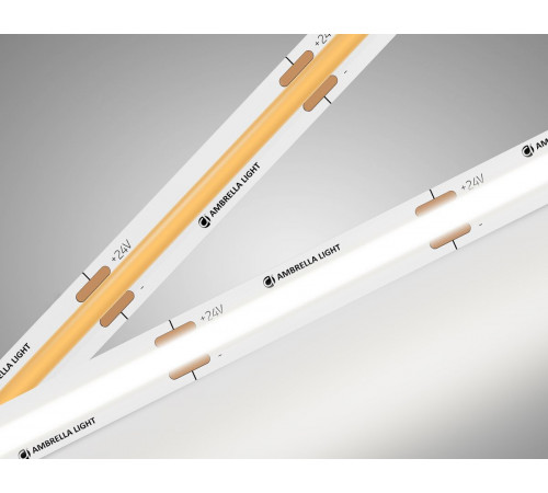 Светодиодная лента Ambrella Light Illumination COB 528Led/14W m/ 24V IP20 4500K/ 5m*10mm*2mm (2 конт.) GS4752