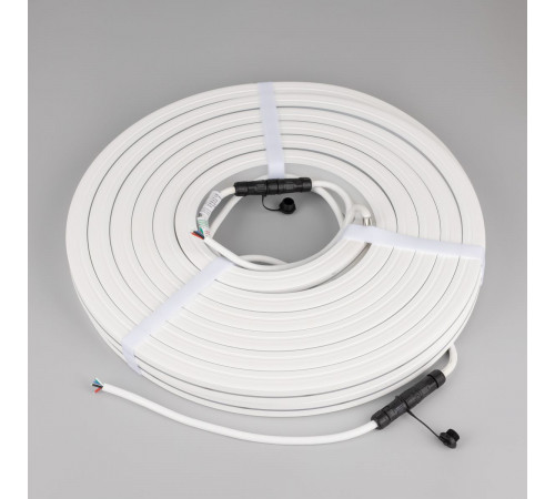 Светодиодная лента герметичная Arlight MOONLIGHT-PRO-TOP-X336-20x20mm 24V RGBW-Day (12 W/m, IP67, 10m, wire x2) (Вывод боковой) 054987