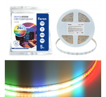 Лента светодиодная 24V Feron LS538, 840*COB, 22W/m, IP20, RGB+2300К+6500K 53337